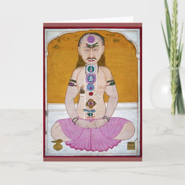 Chakra Yoga Illustration für Meditation Karte (Vorderseite)