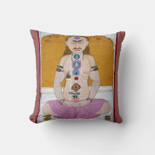 Chakra Yoga Illustration für Meditation Kissen