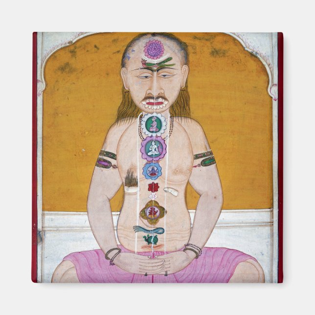 Chakra Yoga Illustration für Meditation Magnet (Vorne)