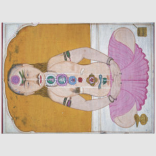 Chakra Yoga Illustration für Meditation Seidenpapier