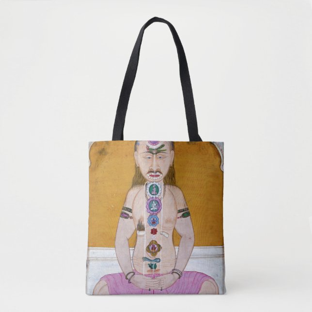 Chakra Yoga Illustration für Meditation Tasche (Vorderseite)