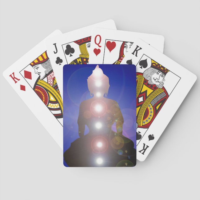 Chakra Zen Buddha Yoga Meditation Spielkarten (Rückseite)