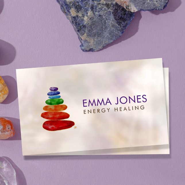 Chakra Zen Stones Energy Crystal Healing Business Visitenkarte (Von Creator hochgeladen)