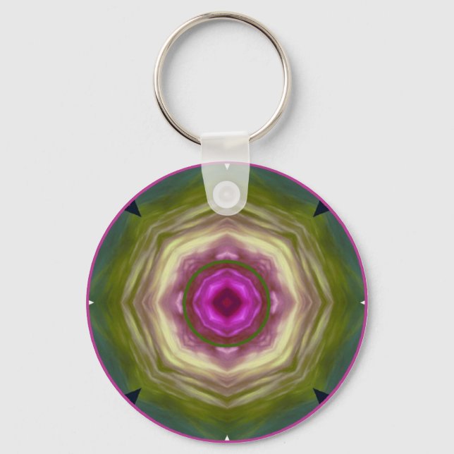 Chakrabookmandala1 Schlüsselanhänger (Vorderseite)
