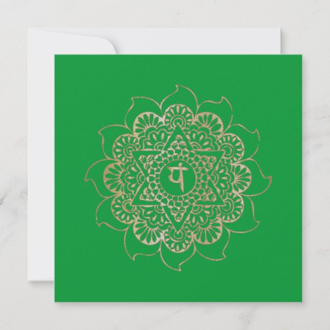 Chakras Anahata - Grußkarte Einladung (Vorderseite)