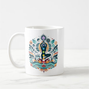 Chakras & Cosmic Energy - Spirituelle Yoga Art Kaffeetasse