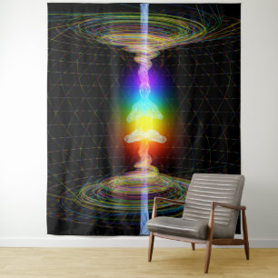 Chakras-Energie aktivieren BlackTapestry Wandteppich