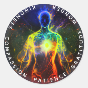 Chakras   Humane Auras   Energieheiler Runder Aufkleber