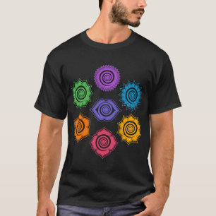 Chakras Kosmische Energiezentren Evolution Meditat T-Shirt