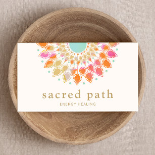 Chakras Lotus Blume Mandala Energy Healer Visitenkarte