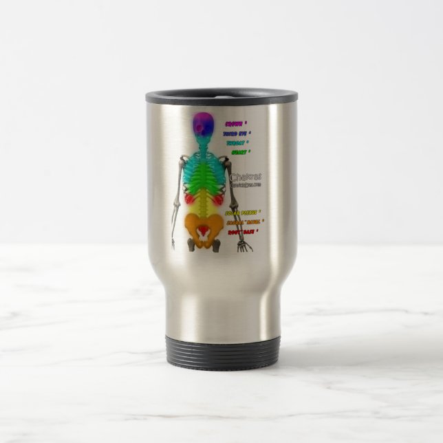 Chakras Skelett Reisebecher (Mittel)