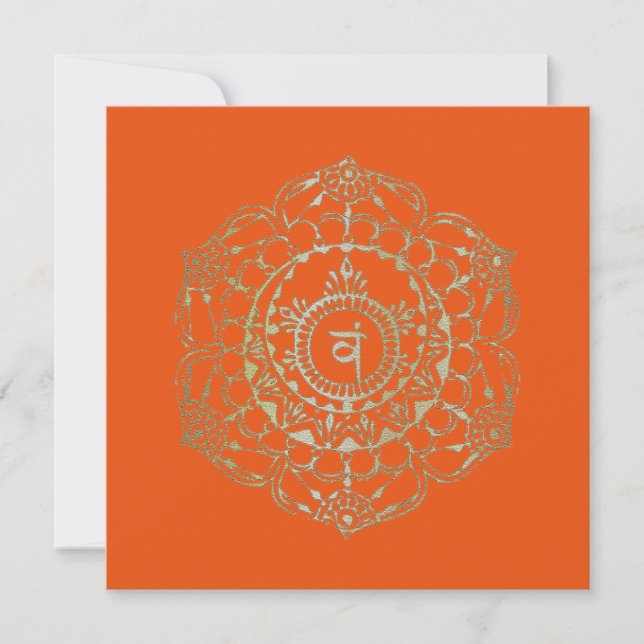 Chakras Svadhistana - Grußkarte Einladung (Vorderseite)