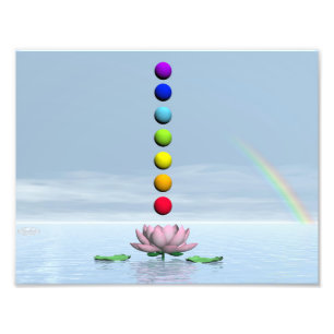 Chakras und Regenbogen - 3D übertragen Fotodruck
