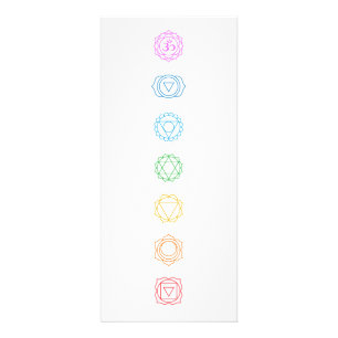 Chakras Yoga Studio Price List Rack Card Werbekarte