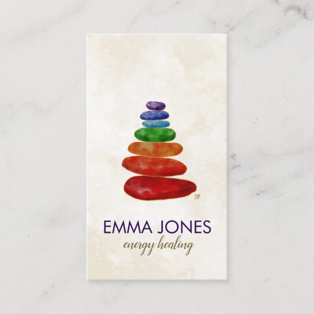 Chakras Zen Stones Visitenkarte (Vorderseite)