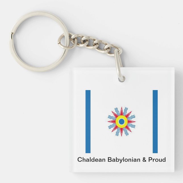 Chaldean Flaggen-Schlüsselanhänger Schlüsselanhänger (Vorderseite)