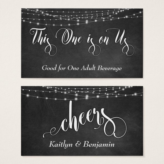 Chalet & Chaînes lumineuses blanches, Billets de b (Devant & derrière)