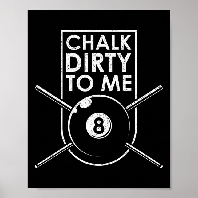 Chalet Dirty zu mir Pool Billardtisch Poster (Vorne)