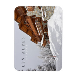 Chalet im Skigebiet Alpen, Frankreich Magnet