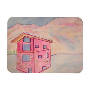 Chalet Snow Magnet