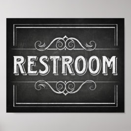 Chalet Style RESTROOM Signature Poster