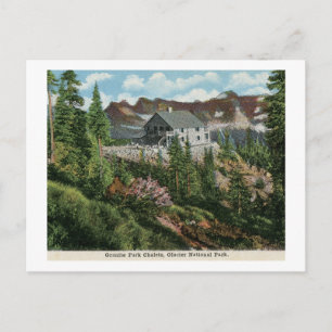 Chalets, Glacier National Park Vintage Postkarte