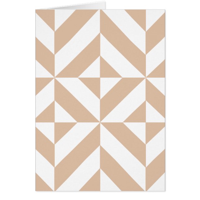 Chaleureux Beige Géométrique Motif (Devant)