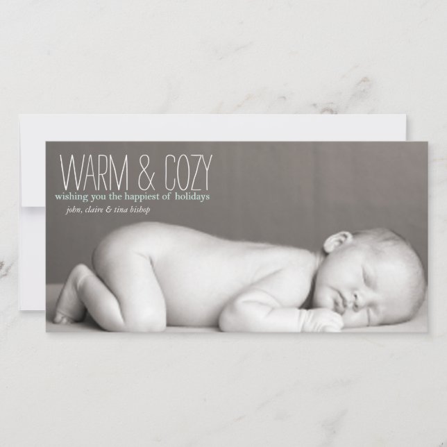 Chaleureux et confortable - Carte photo familial (Devant)