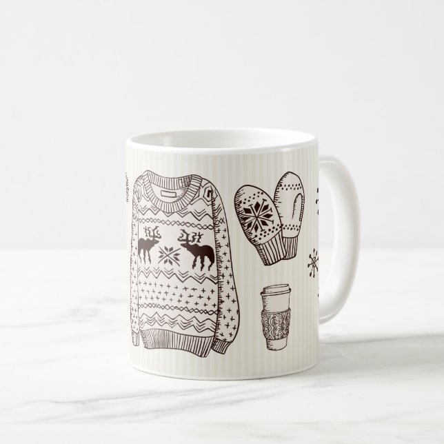 Chaleureux souhaits vacances Essentiels café Mug (Devant droit)