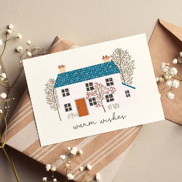 Chaleureux voeux Carte de vacances pliée non dénom