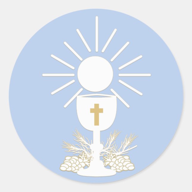 Chalice Communion, wählen Sie Hintergrundfarbe Runder Aufkleber (Vorderseite)