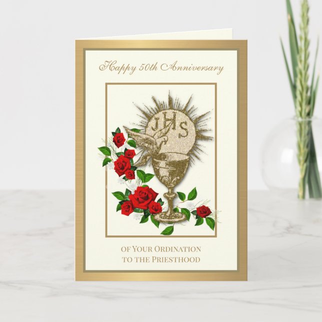 Chalice Elegant Card zum 50. Jubiläum Karte (Vorderseite)
