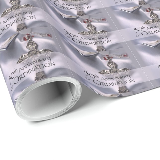 Chalice zum 50. Individuelle Name Geschenkpapier (Rolleneckpunkt)