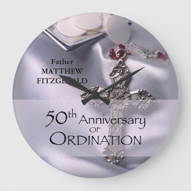 Chalice zum 50. Individuelle Name Große Wanduhr (Vorderseite)