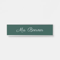 Chalk Board Green Teacher's Hanging Wall Nameplate