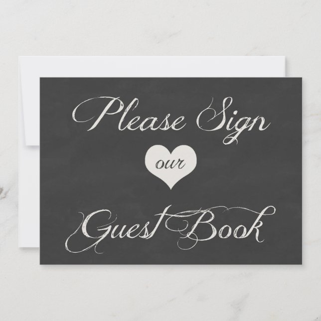 Chalk Board Hearts Wedding | Gästebuch (Vorderseite)