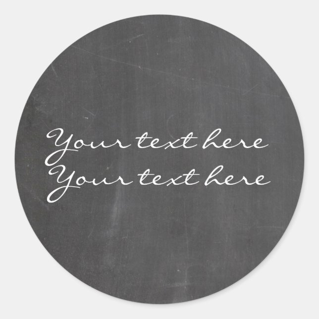 Chalk Chalk 2 Personnalisé Party Favoriser Sticker (Devant)