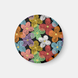 Chalk Daisies Magnet