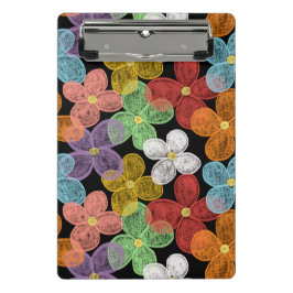 Chalk Daisies Mini Klemmbrett
