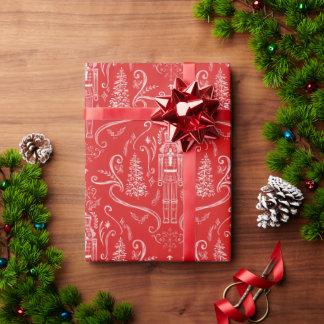 Chalk doodle nutcracker Christmas Wrapping Paper Geschenkpapier