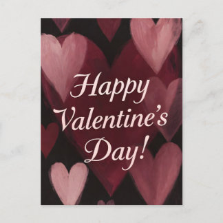 Chalk Full Of Hearts Valentine's Day Feiertagspostkarte