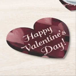 Chalk Full Of Hearts Valentine's Day Holiday Card Untersetzer