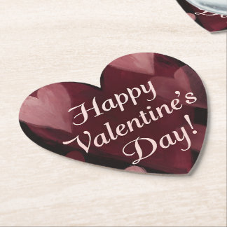 Chalk Full Of Hearts Valentine's Day Holiday Card Untersetzer