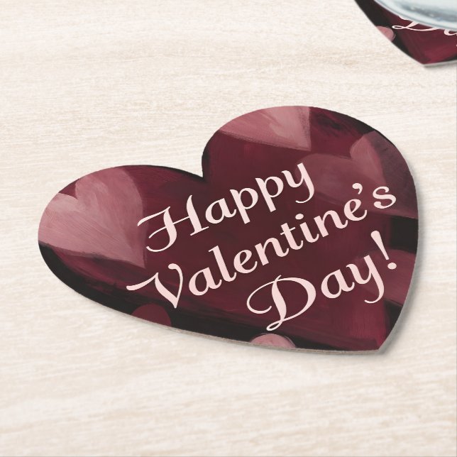 Chalk Full Of Hearts Valentine's Day Holiday Card Untersetzer (angewinkelt)