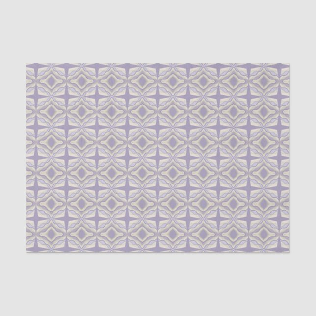 Chalk Gray Lavender Octagon Star Geometric Design Seidenpapier (Vorderseite)