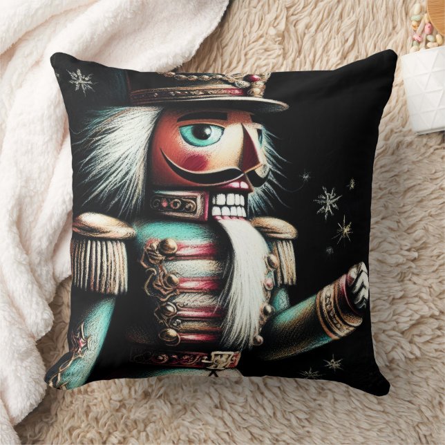 Chalk Illustriert Christmas Nutcracker Kissen (Decke)