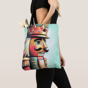 Chalk Illustriert Christmas Nutcracker Tasche