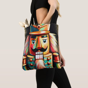 Chalk Illustriert Christmas Nutcracker Tasche