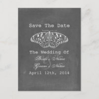 Chalk Inspiriert Schmetterling Save the Date