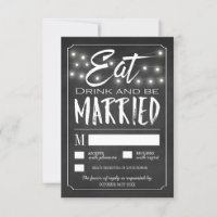 Chalk isst Drink und sei Verheirateter Hochzeitska